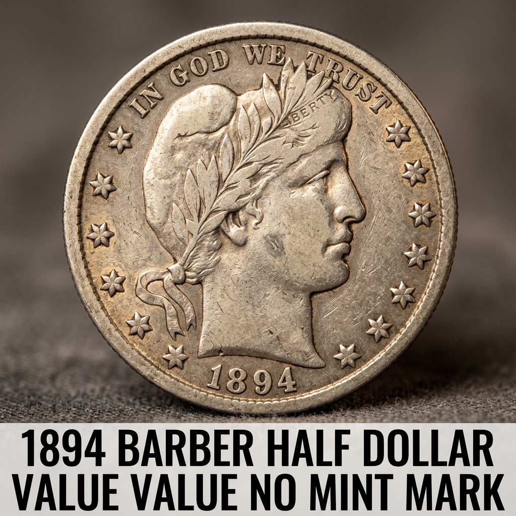 1894 Barber Half Dollar Value with No Mint Mark and What It's Worth Today