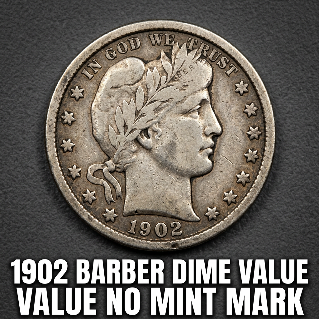 1902 Barber Dime Value With No Mint Mark What It's Really Worth Today