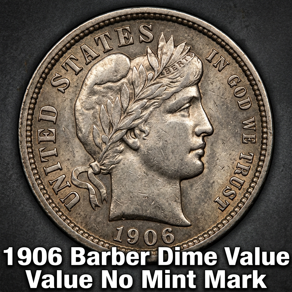 1906 Barber Dime Value With No Mint Mark What It's Really Worth Today