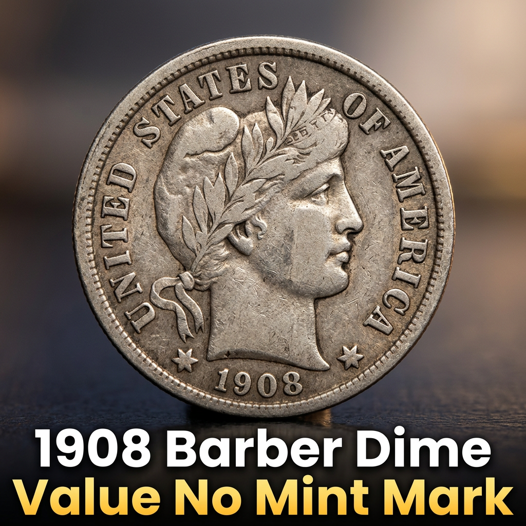 1908 Barber Dime Value With No Mint Mark What Is It Worth