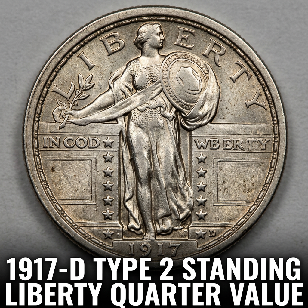 1917-D Type 2 Standing Liberty Quarter Value and What It Could Be Worth Today