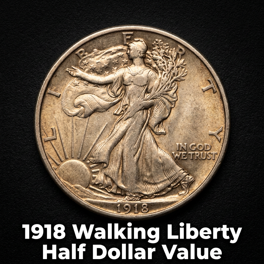 1918 Walking Liberty Half Dollar Value What Is It Worth Today