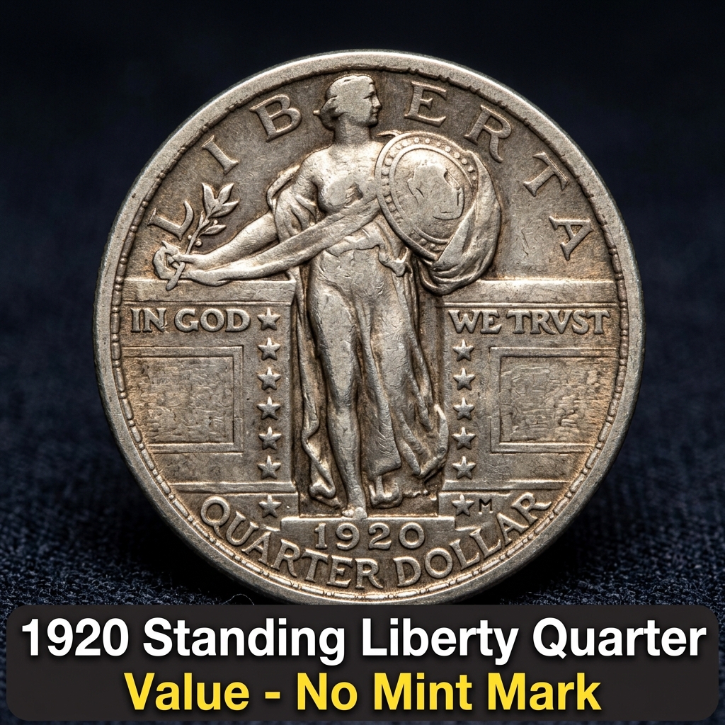1920 Standing Liberty Quarter Value No Mint Mark What Is It Worth Today