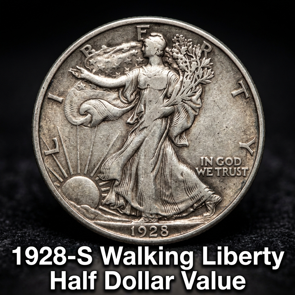 1928-S Walking Liberty Half Dollar Value and What It's Worth Today