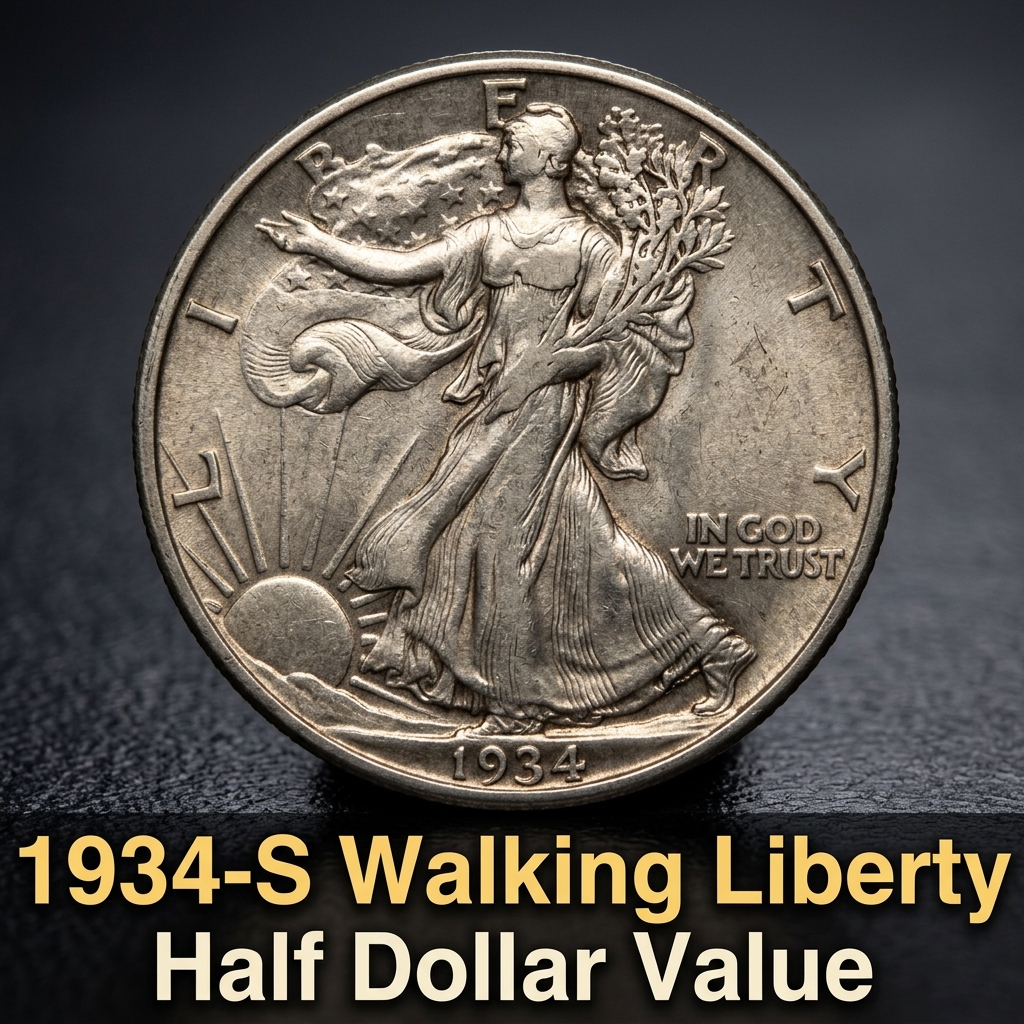 1934-S Walking Liberty Half Dollar Value and What It's Worth Today