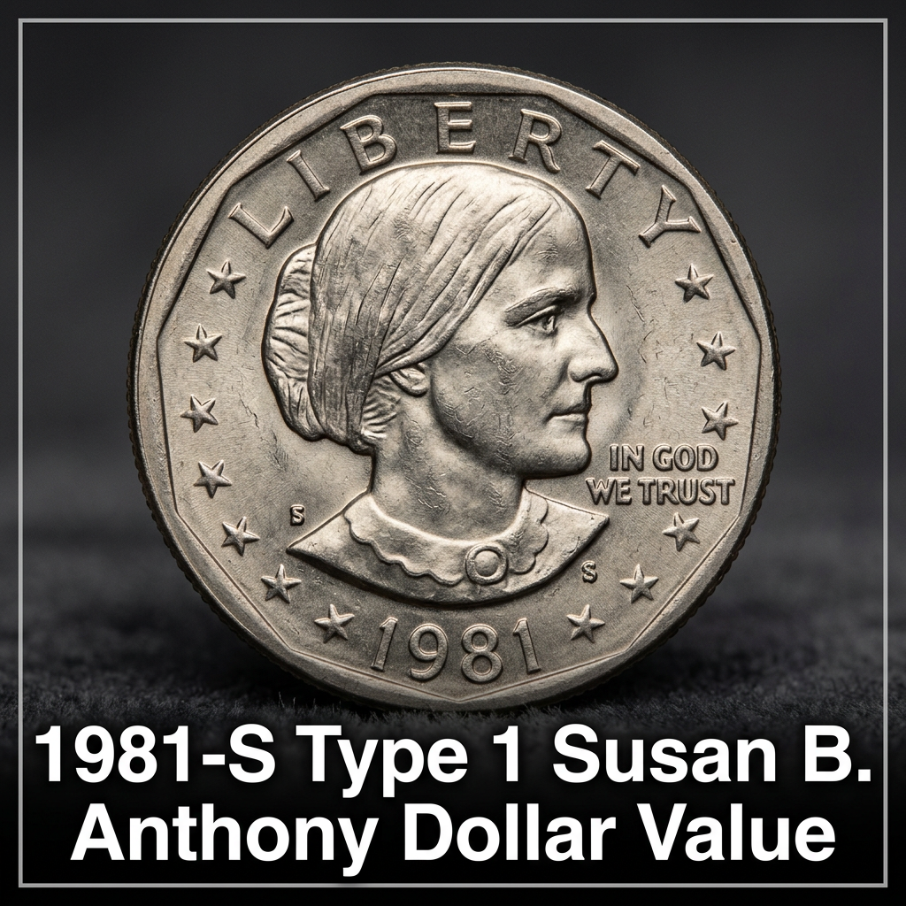 1981-S Type 1 Susan B. Anthony Dollar Value and What It's Worth Today