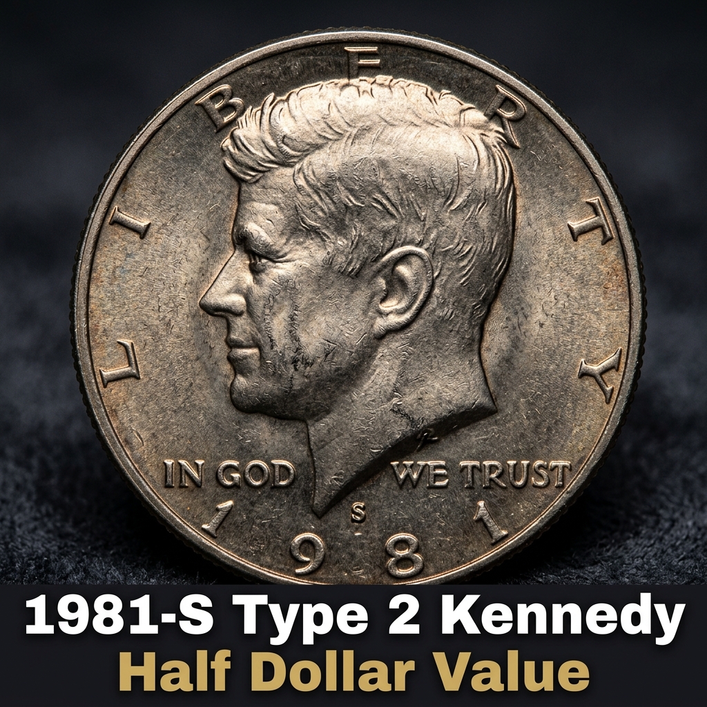 1981-S Type 2 Kennedy Half Dollar Value and What It's Worth Today