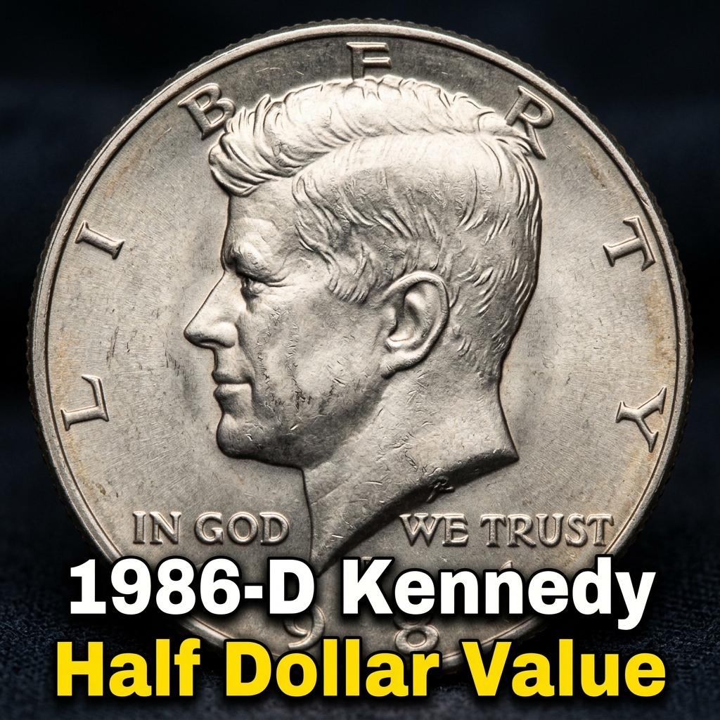 1986-D Kennedy Half Dollar Value and What It's Worth Today