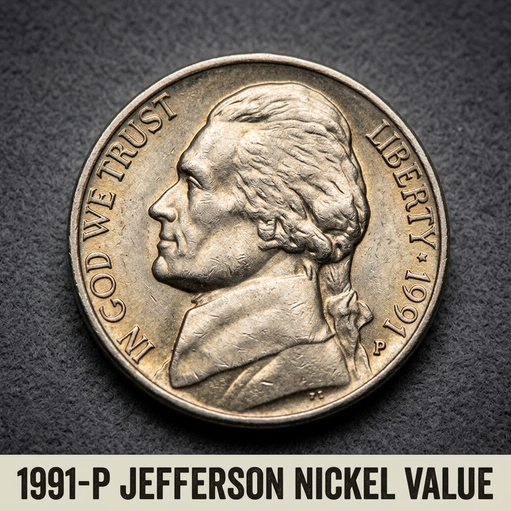 1991-P Jefferson Nickel Value and What It's Worth Today