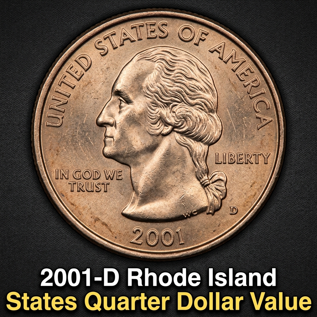 2001-D Rhode Island State Quarter Value and What It's Worth Today