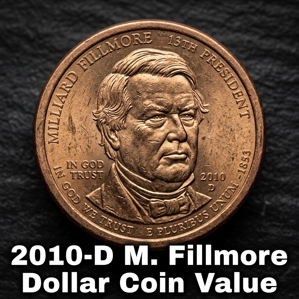 2010-D Millard Fillmore Dollar Coin Value and What It's Worth Today
