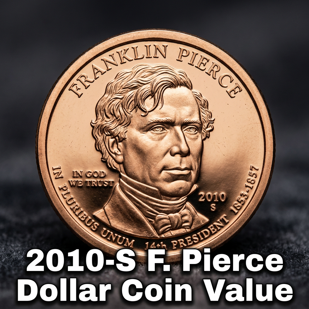 2010-S Franklin Pierce Presidential Dollar Coin Value and What It's Worth Today
