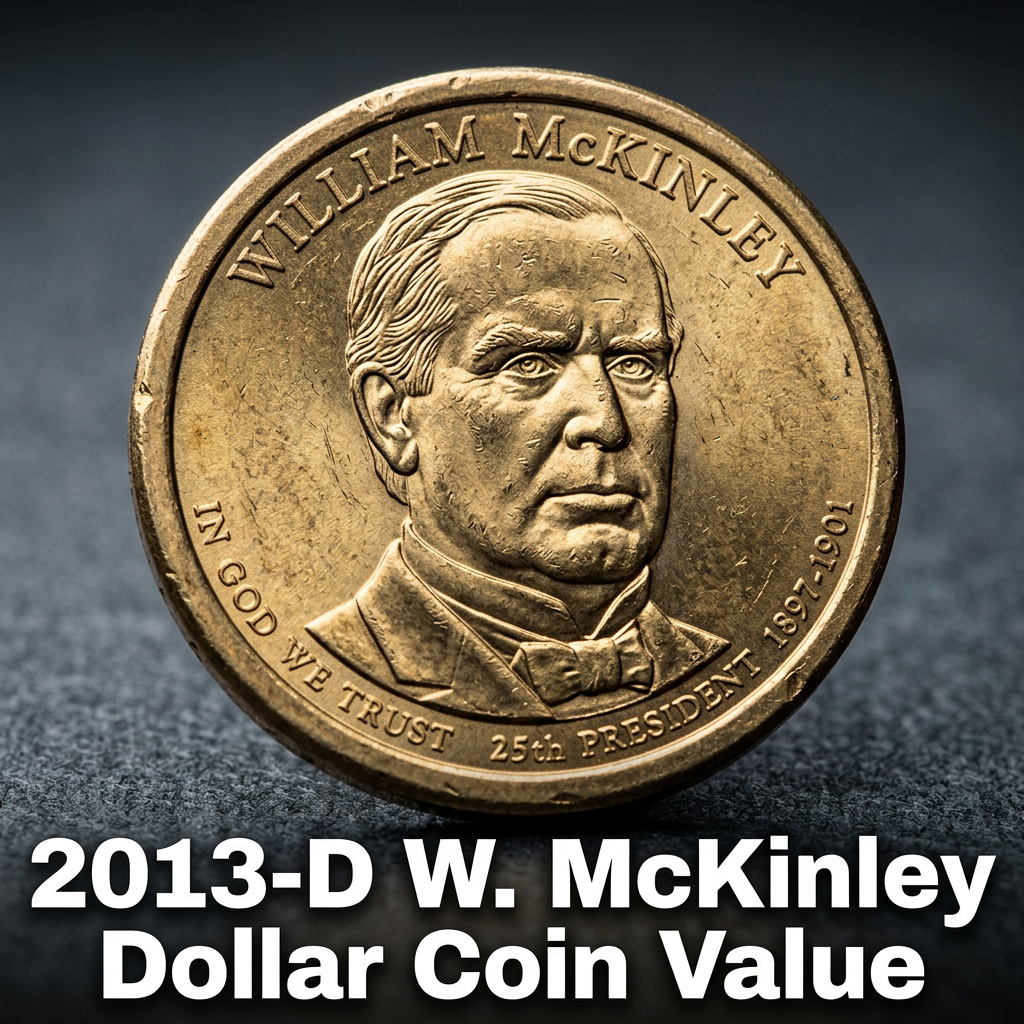 2013-D William McKinley Presidential Dollar Coin Value and What It's Worth Today