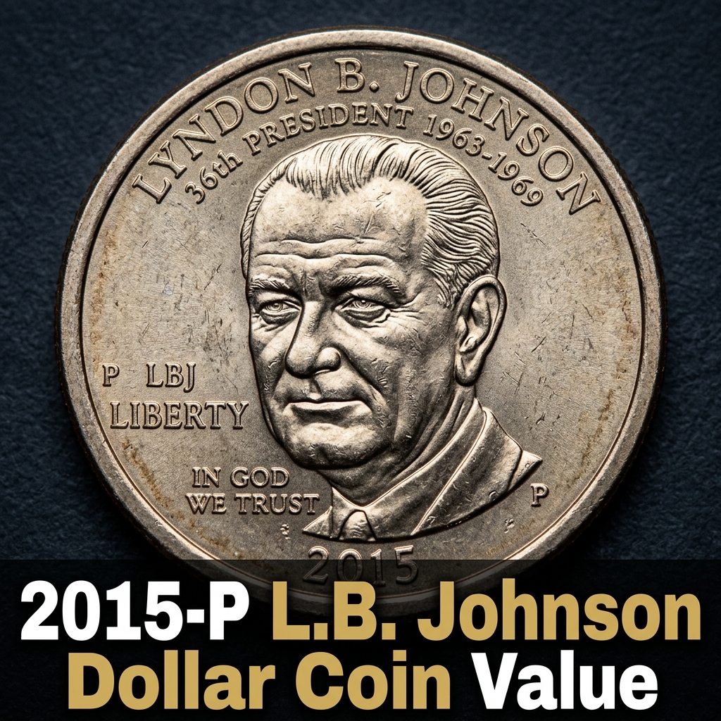 2015-P LB Johnson Dollar Coin Value and What It's Worth Today